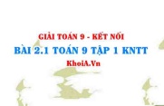 Bài 2.1 SGK Toán 9 tập 1 Kết nối tri thức